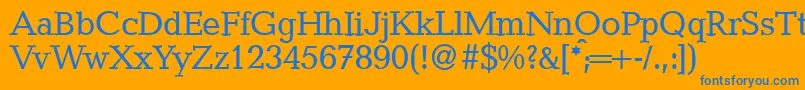 CanadadbNormal Font – Blue Fonts on Orange Background