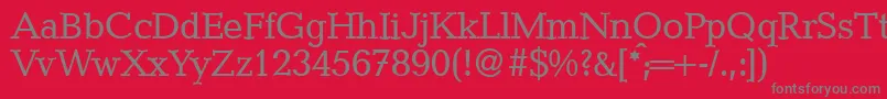 CanadadbNormal Font – Gray Fonts on Red Background