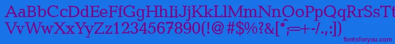 CanadadbNormal Font – Purple Fonts on Blue Background