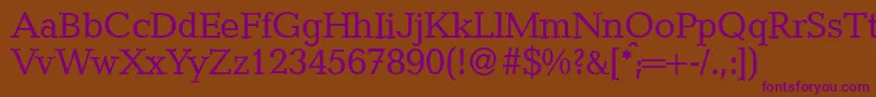 CanadadbNormal Font – Purple Fonts on Brown Background