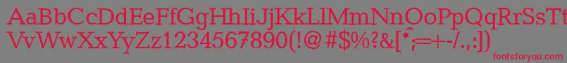 CanadadbNormal Font – Red Fonts on Gray Background