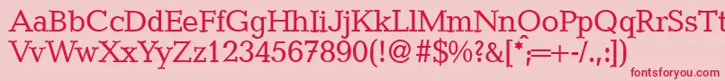 フォントCanadadbNormal – ピンクの背景に赤い文字