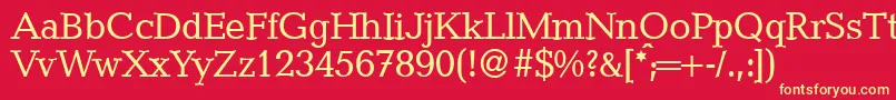 CanadadbNormal Font – Yellow Fonts on Red Background