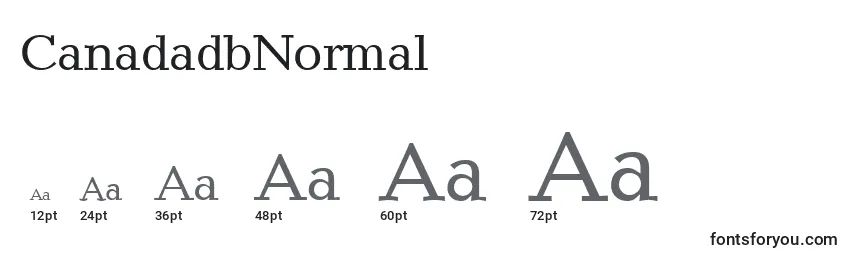 CanadadbNormal Font Sizes