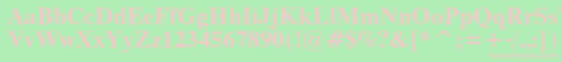 ThamescBold Font – Pink Fonts on Green Background