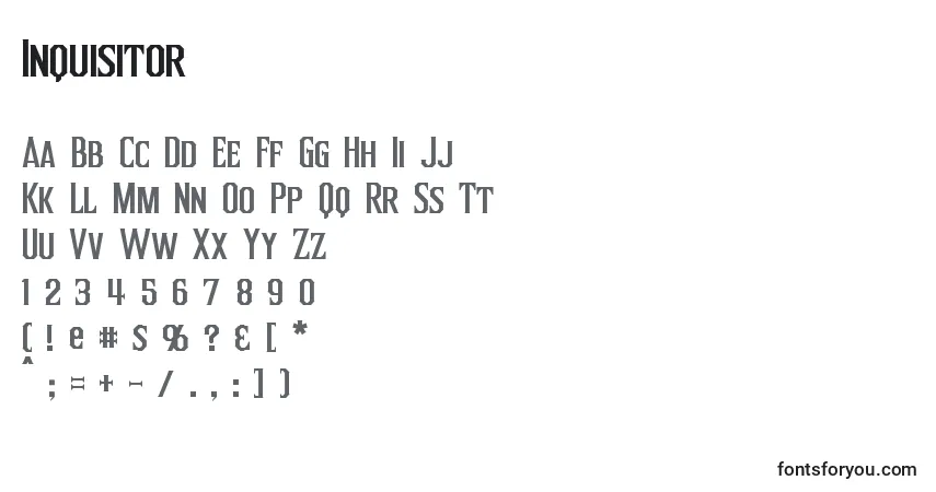 Schriftart Inquisitor – Alphabet, Zahlen, spezielle Symbole