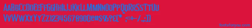 Inquisitor Font – Blue Fonts on Red Background