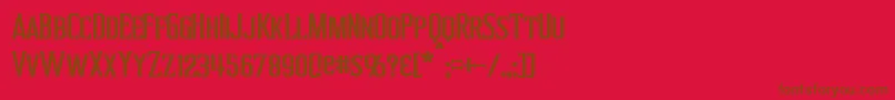 Inquisitor Font – Brown Fonts on Red Background
