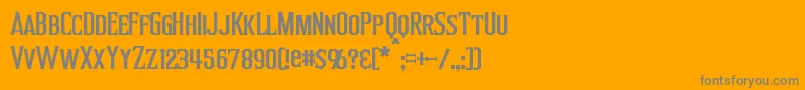 Inquisitor Font – Gray Fonts on Orange Background