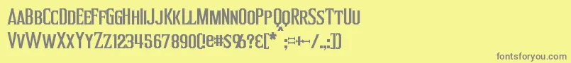 Inquisitor Font – Gray Fonts on Yellow Background