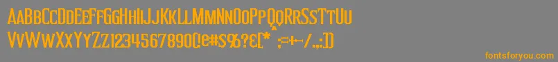 Inquisitor Font – Orange Fonts on Gray Background