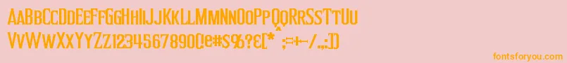 Inquisitor Font – Orange Fonts on Pink Background