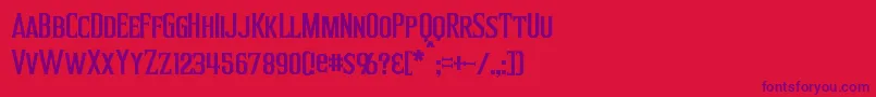 Inquisitor Font – Purple Fonts on Red Background