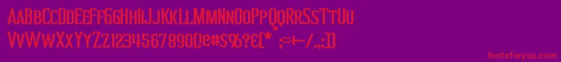 Inquisitor Font – Red Fonts on Purple Background