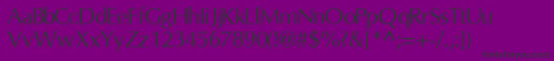 Czcionka InterfacesskRegular – czarne czcionki na fioletowym tle