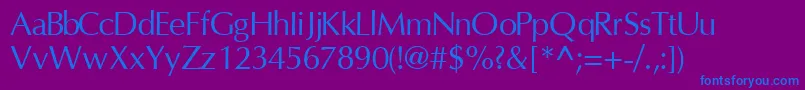 InterfacesskRegular Font – Blue Fonts on Purple Background