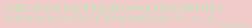 InterfacesskRegular-Schriftart – Grüne Schriften auf rosa Hintergrund