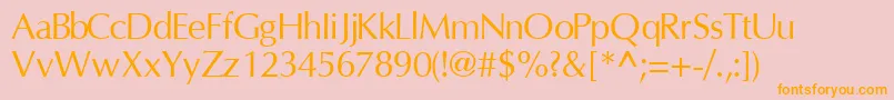 InterfacesskRegular Font – Orange Fonts on Pink Background