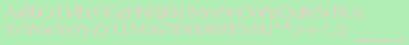 InterfacesskRegular Font – Pink Fonts on Green Background