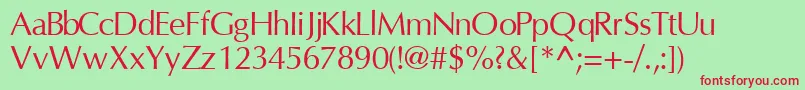 InterfacesskRegular Font – Red Fonts on Green Background