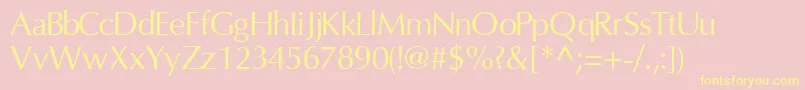 InterfacesskRegular Font – Yellow Fonts on Pink Background