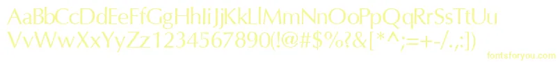 InterfacesskRegular Font – Yellow Fonts on White Background