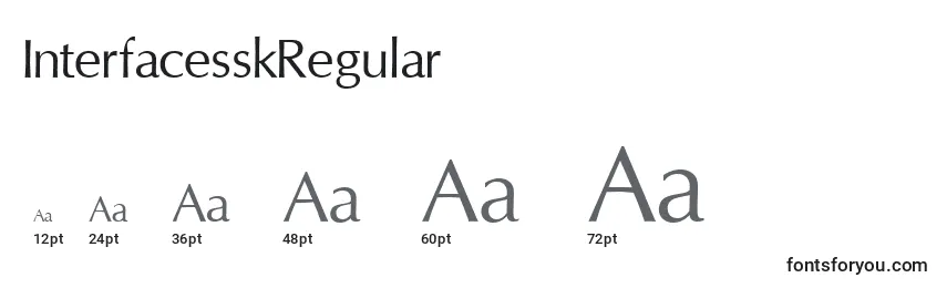 InterfacesskRegular Font Sizes