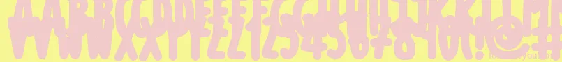 ThickMarkerTalls Font – Pink Fonts on Yellow Background