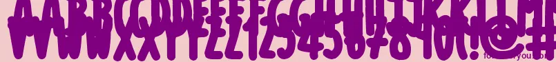 ThickMarkerTalls Font – Purple Fonts on Pink Background