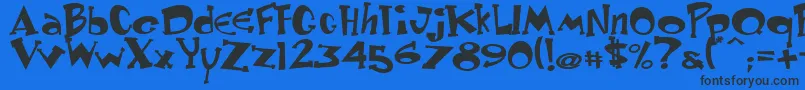 Keyster-fontti – mustat fontit sinisellä taustalla