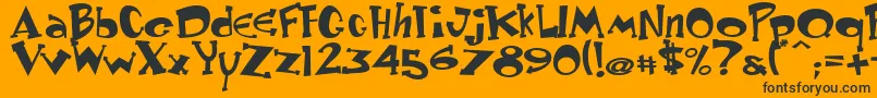 Шрифт Keyster – чёрные шрифты на оранжевом фоне