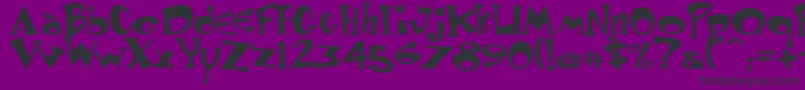 Keyster-fontti – mustat fontit violetilla taustalla