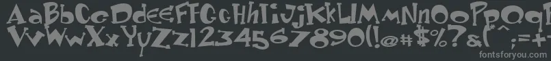 フォントKeyster – 黒い背景に灰色の文字