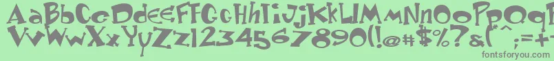 フォントKeyster – 緑の背景に灰色の文字