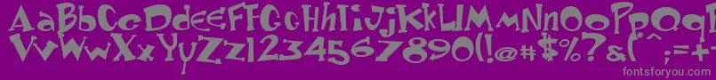 Keyster-Schriftart – Graue Schriften auf violettem Hintergrund