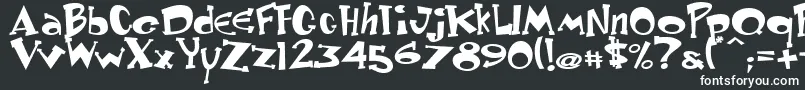 Keyster-fontti – valkoiset fontit mustalla taustalla