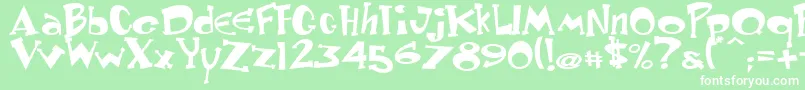 フォントKeyster – 緑の背景に白い文字