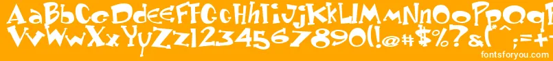 フォントKeyster – オレンジの背景に白い文字