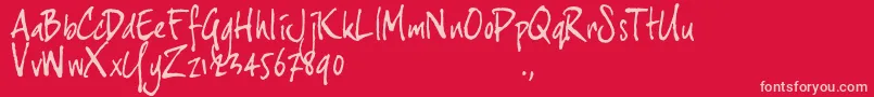 Jh3trial Font – Pink Fonts on Red Background