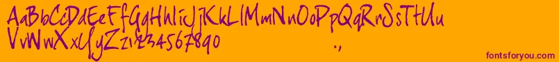 Jh3trial Font – Purple Fonts on Orange Background