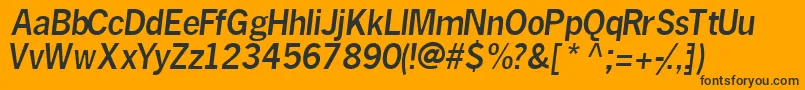 MacroblacksskItalic Font – Black Fonts on Orange Background