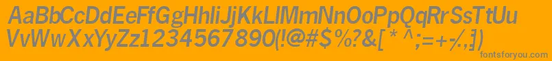 MacroblacksskItalic Font – Gray Fonts on Orange Background