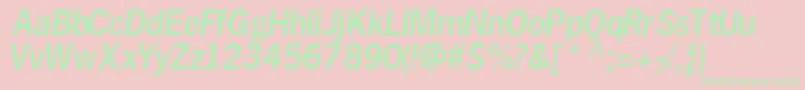 MacroblacksskItalic Font – Green Fonts on Pink Background