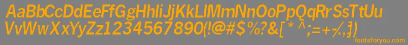 MacroblacksskItalic Font – Orange Fonts on Gray Background