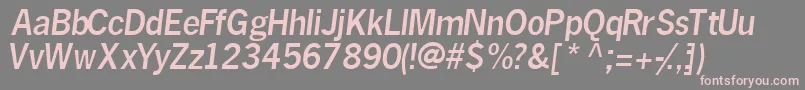 MacroblacksskItalic Font – Pink Fonts on Gray Background