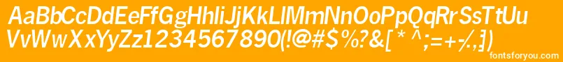 MacroblacksskItalic Font – White Fonts on Orange Background