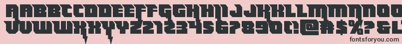 Thundertitanstraight Font – Black Fonts on Pink Background