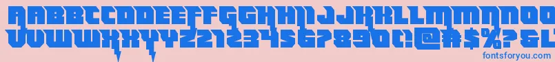 Thundertitanstraight Font – Blue Fonts on Pink Background