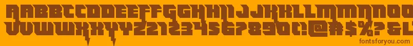 Thundertitanstraight Font – Brown Fonts on Orange Background