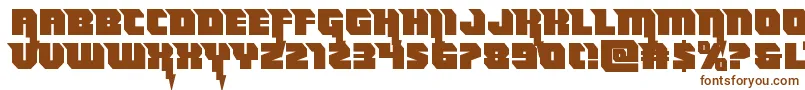 Thundertitanstraight Font – Brown Fonts on White Background